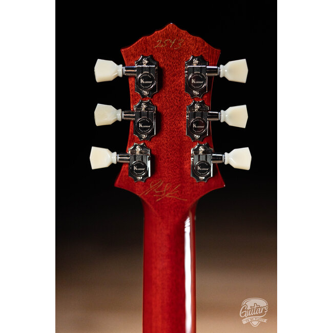 Knaggs Kenai T2 Flame Top Hollowbody Guitar w/ Wraptail–Dark CherryBurst (Gloss)