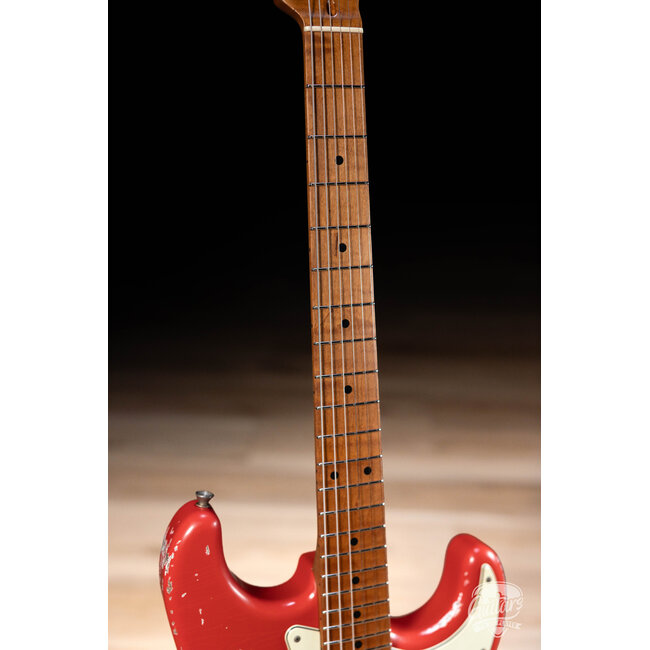 Xotic XSC-2 Alder HSS S-Style w/ Roasted Flame Maple Neck – Fiesta Red
