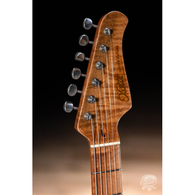 Xotic XSC-2 Alder HSS S-Style w/ Roasted Flame Maple Neck – Fiesta Red