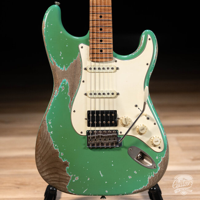 Xotic XSC-2 Alder HSS S-Style w/ Roasted Flame Maple Neck – Seafoam Green