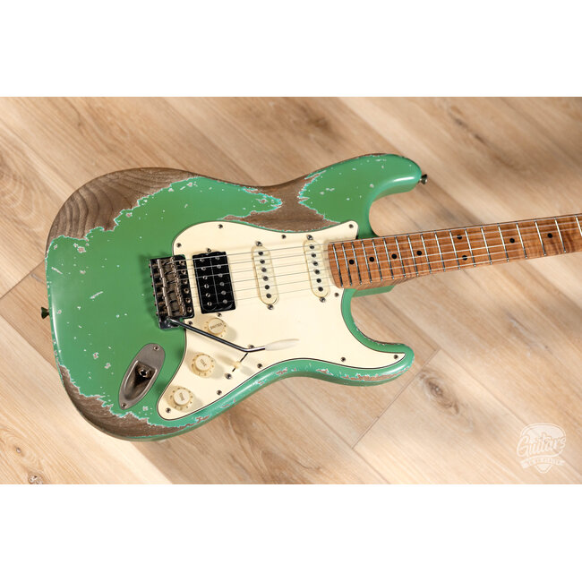 Xotic XSC-2 Alder HSS S-Style w/ Roasted Flame Maple Neck – Seafoam Green