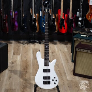 Spector 2023 Spector Ethos HP 4-String EMG Bass Guitar w/ Gigbag – White Sparkle Gloss