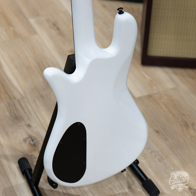 2023 Spector Ethos HP 4-String EMG Bass Guitar w/ Gigbag – White Sparkle Gloss