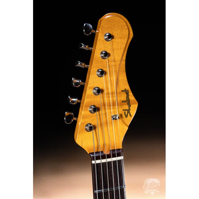 Shabat Lynx HSS 1-Piece Swamp Ash S-Style w/ Stainless Frets – 3-Tone Sunburst