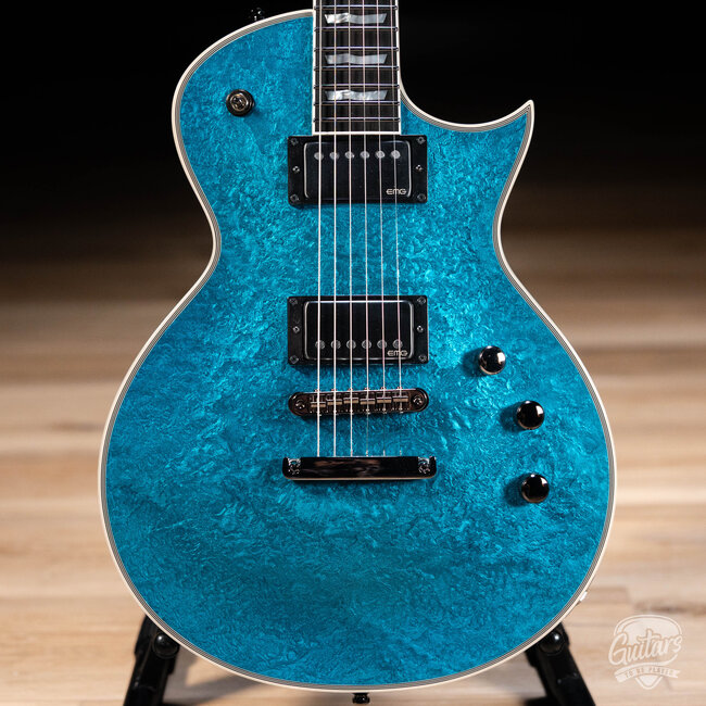 ESP Eclipse Custom Original Series Electric Guitar w/ Case – Blue Liquid Metal