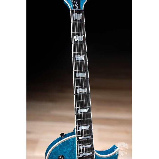 ESP Eclipse Custom Original Series Electric Guitar w/ Case – Blue Liquid Metal