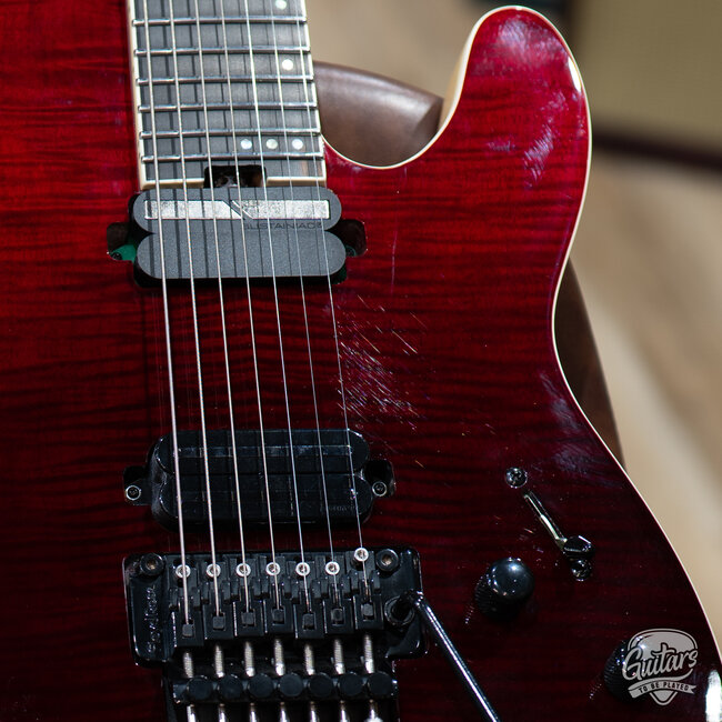 Used Schecter PT7 SLS Elite FR Seven String Guitar w/ Case – Blood Red Burst