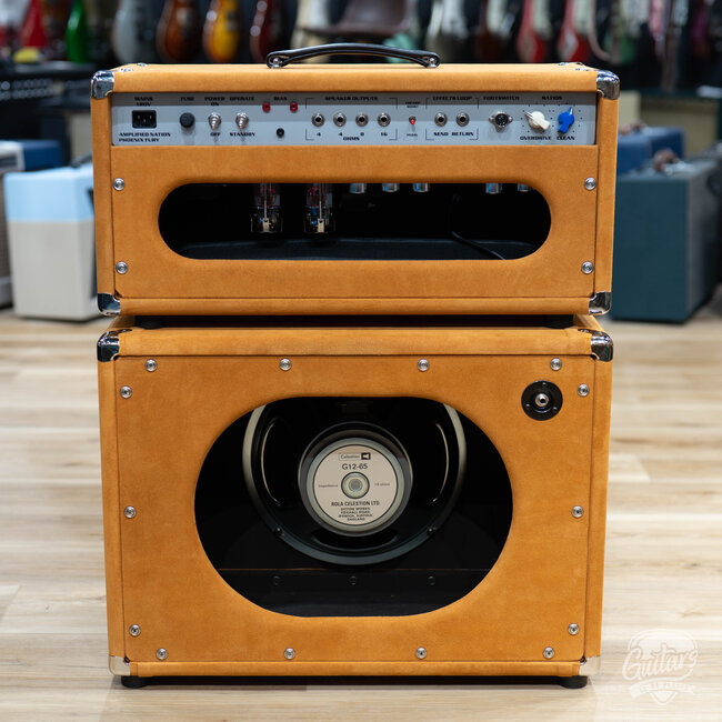 Amplified Nation Phoenix Fury 50W Head & 112 Cab – Golden Brown Suede