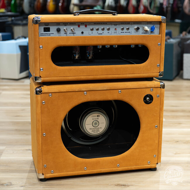 Amplified Nation Phoenix Fury 50W Head & 112 Cab – Golden Brown Suede