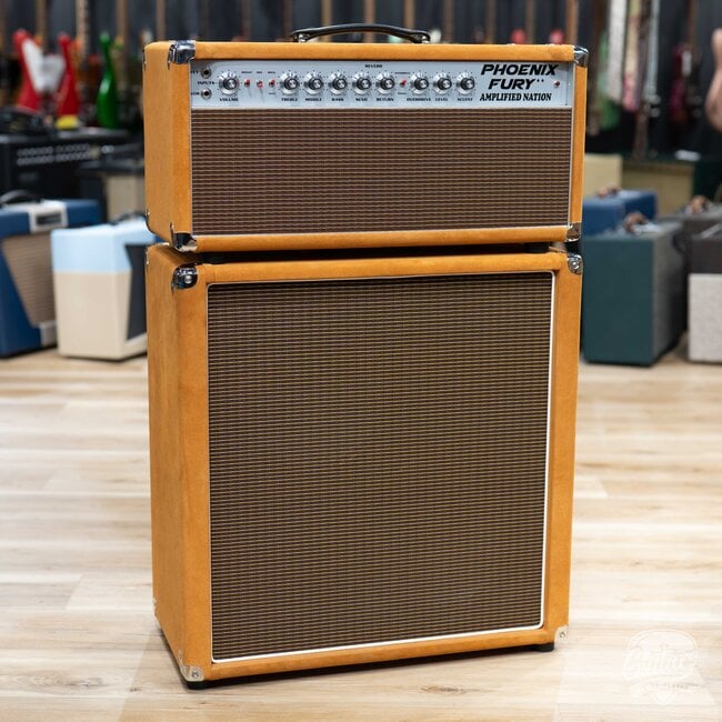 Amplified Nation Phoenix Fury 50W Head & 212 Cab – Golden Brown Suede