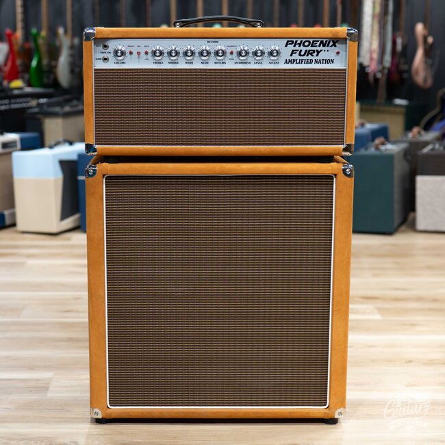 Amplified Nation Phoenix Fury 50W Head & 212 Cab – Golden Brown Suede