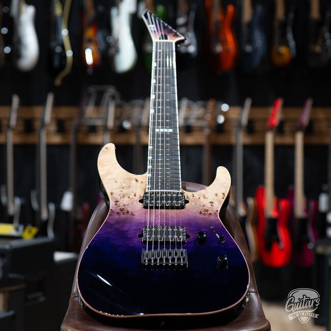 ESP E-II M-II 7 NT Bare Knuckle 7-String w/ Case – Purple Natural Fade (B-Stock)
