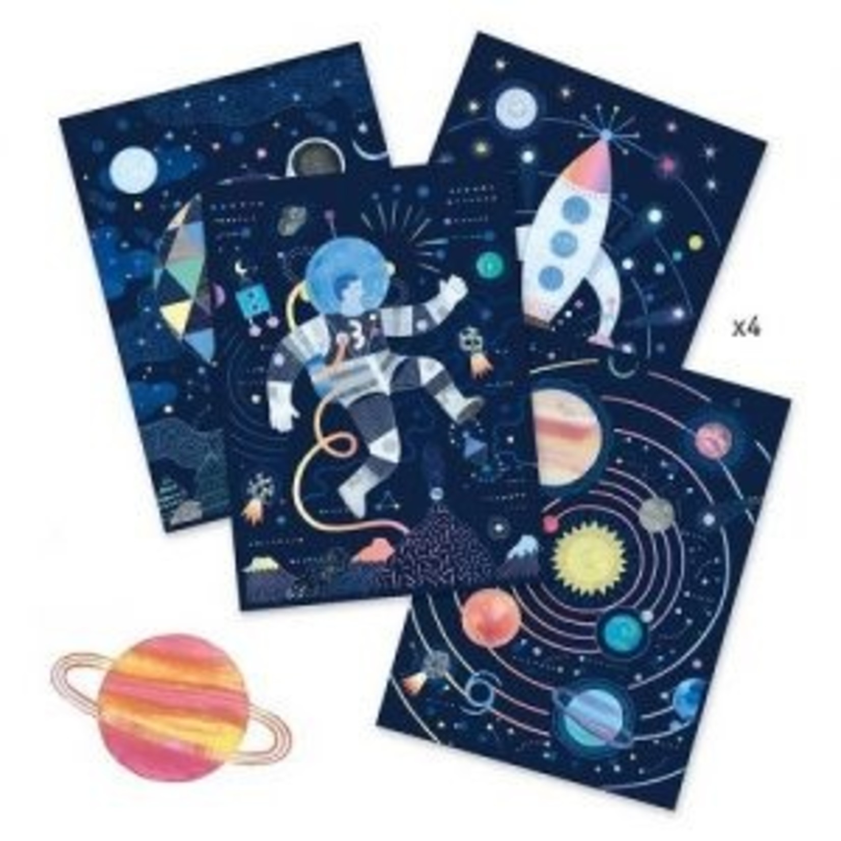 Djeco Cartes à gratter - Mission cosmique
