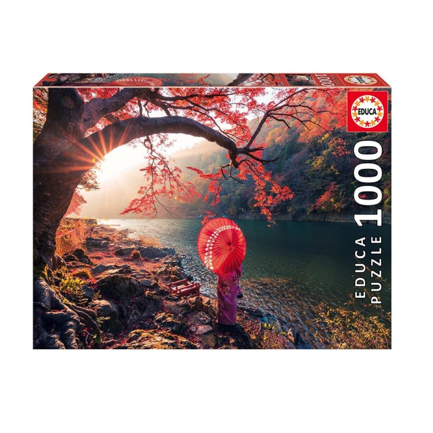 Educa PZ1000 - Lever de soleil sur fleuve Katsure, Japon