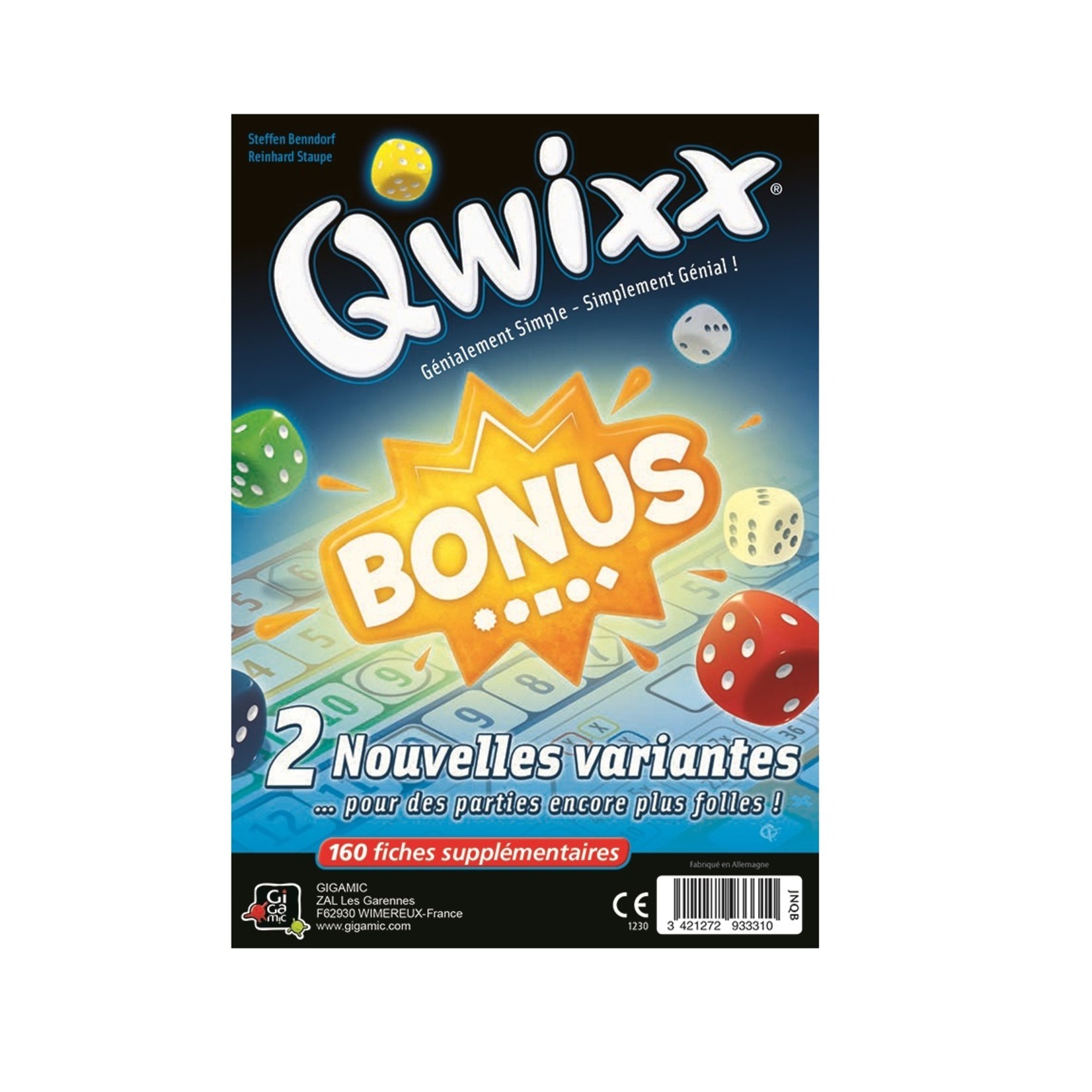 Gigamic Qwixx - Bonus (Bloc 160 fiches)