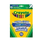 Crayola 12 Marqueurs Couleurs Classiques Lavables - Trait Fin