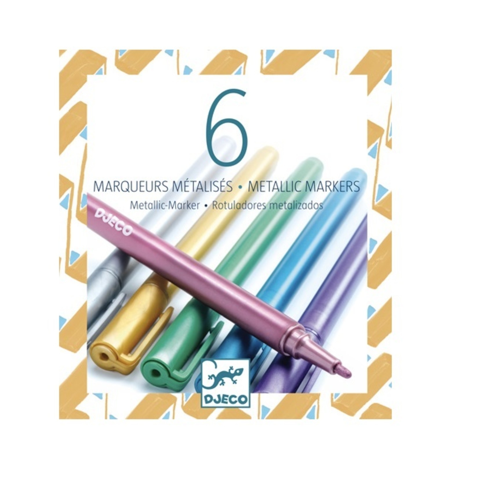 Djeco 6 marqueurs métalliques