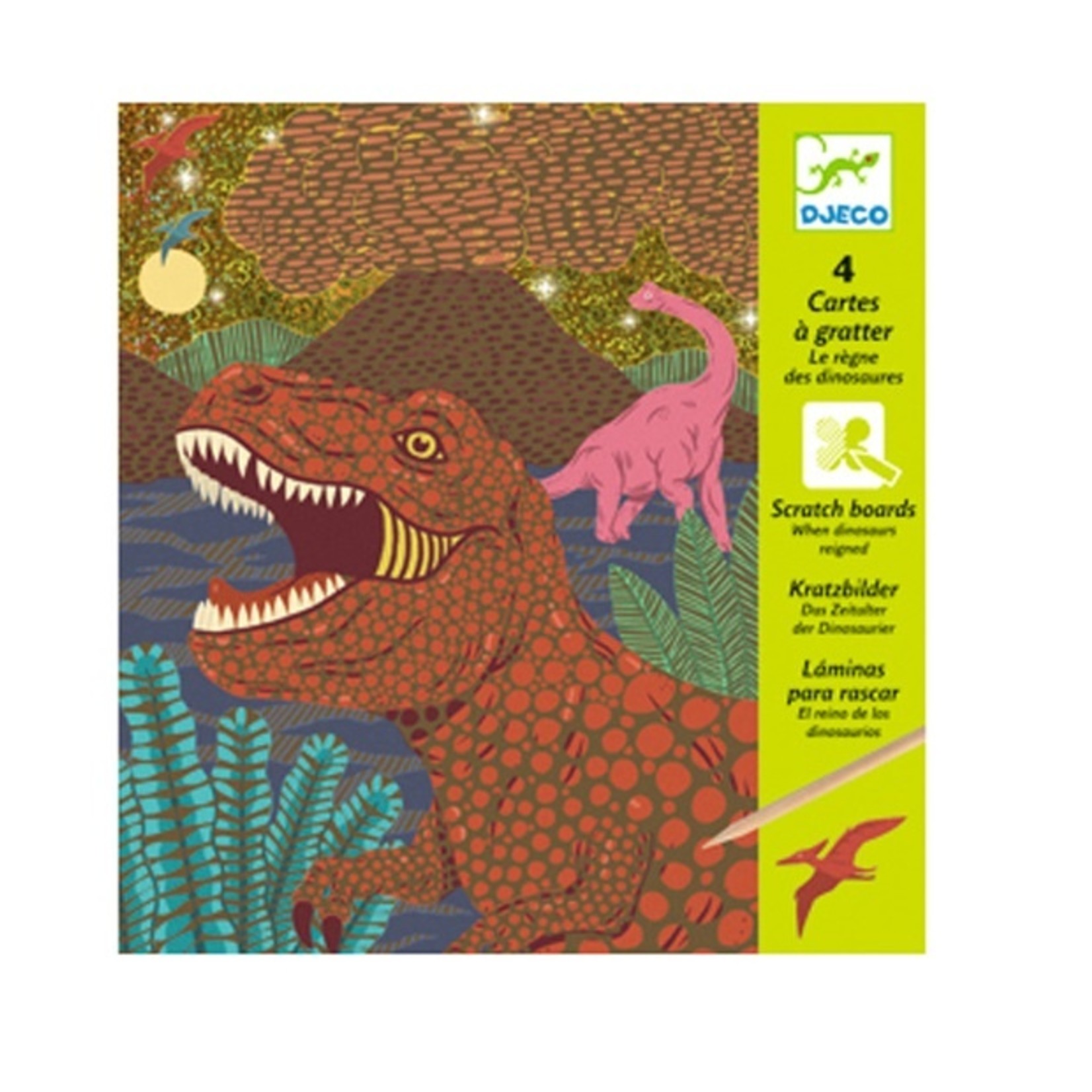 Djeco Cartes à gratter - Le règne des dinosaures