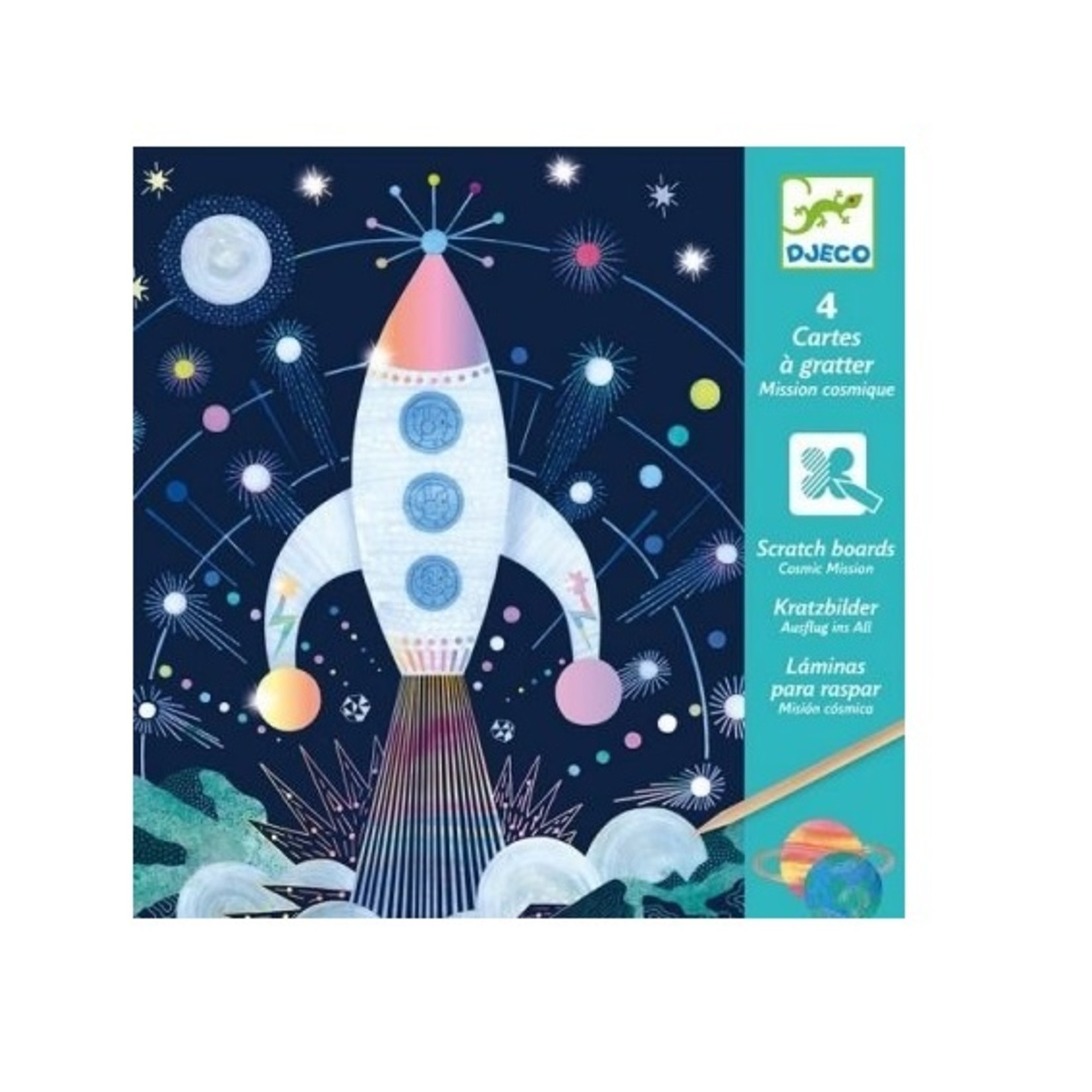 Djeco Cartes à gratter - Mission cosmique