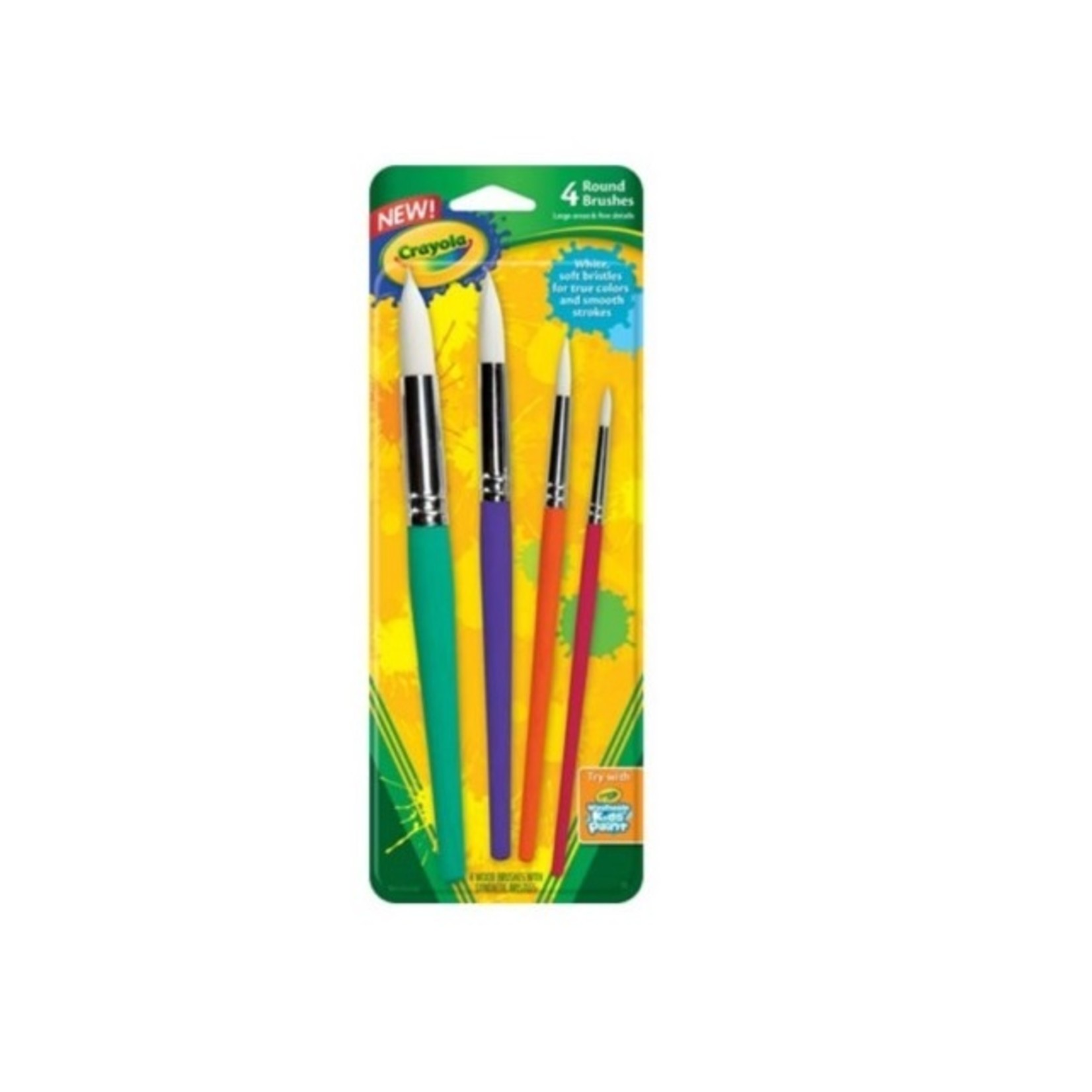 Crayola Ensemble de 4 Pinceaux Ronds