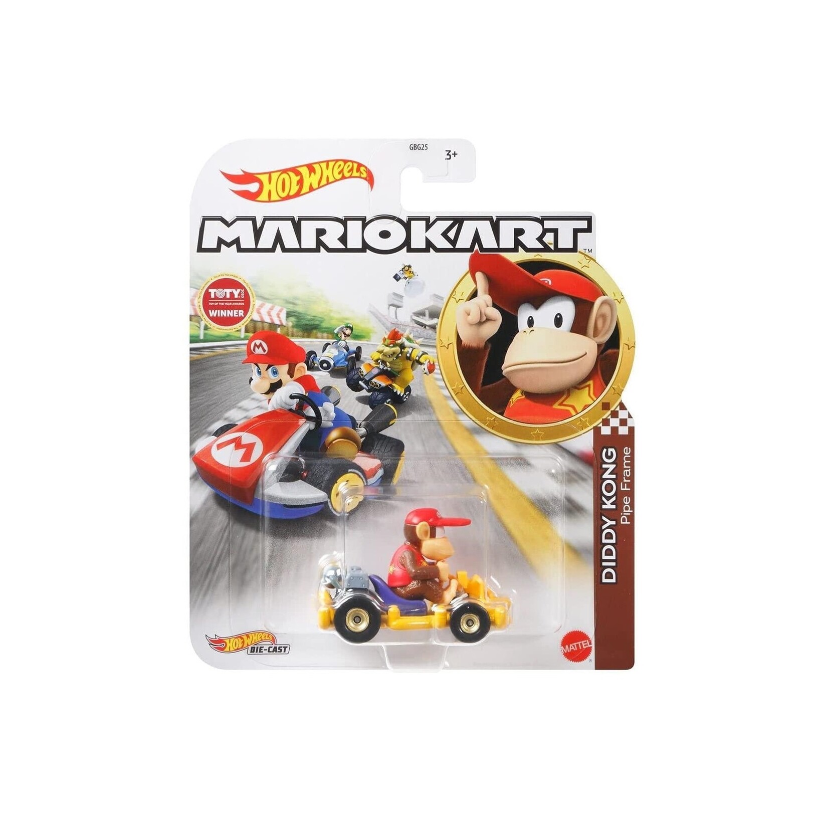 Mattel Games Hot Wheels - Mario Kart - Diddy Kong