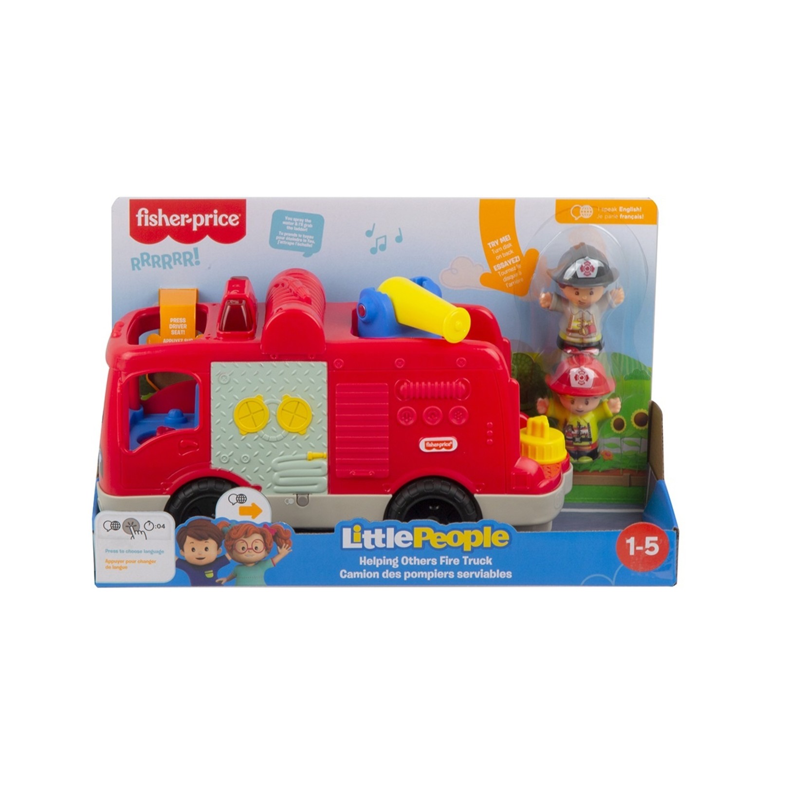 Fisher Price Little People- Camion de pompier (Multilingue)