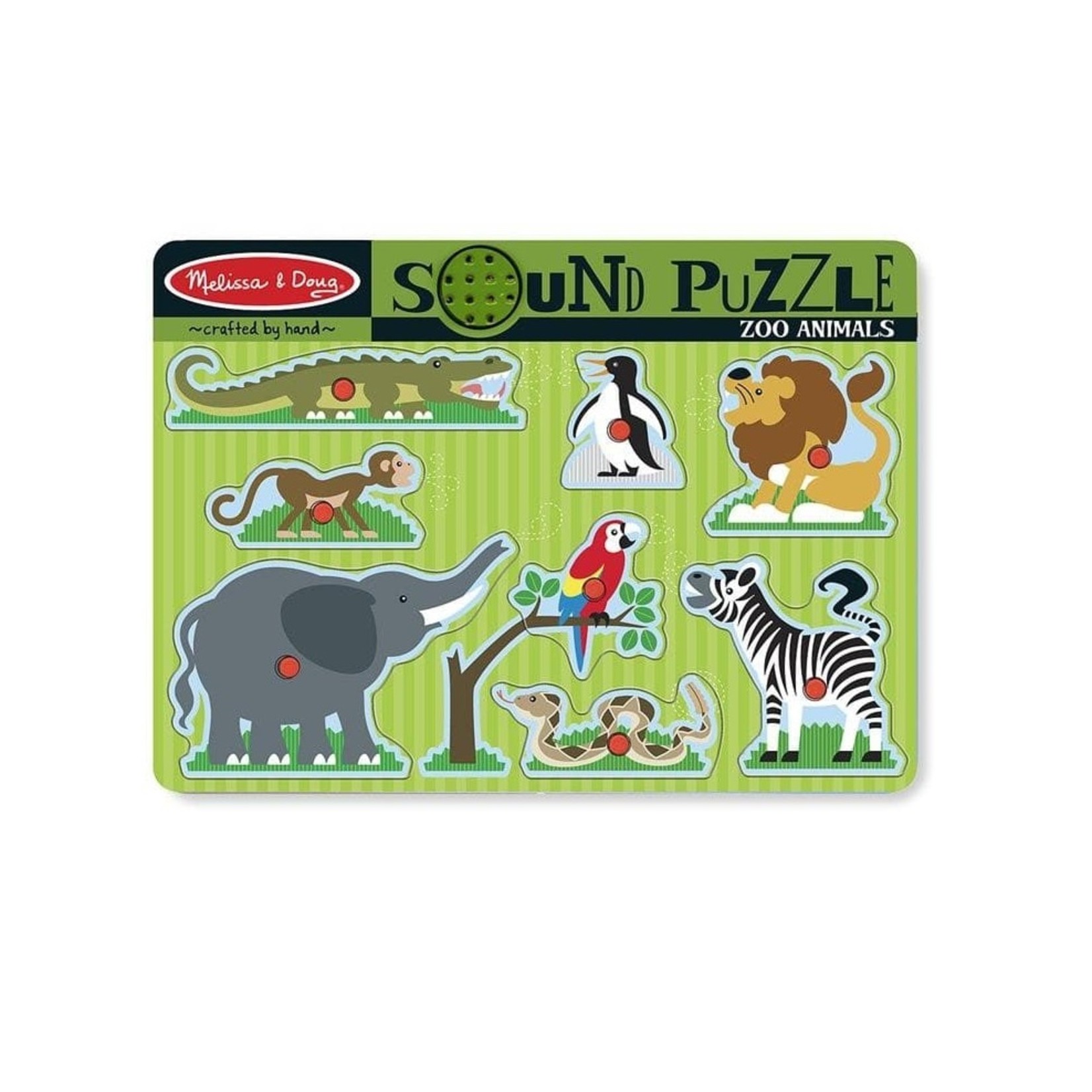 Melissa & Doug Puzzle en bois avec  sons - Animaux du zoo