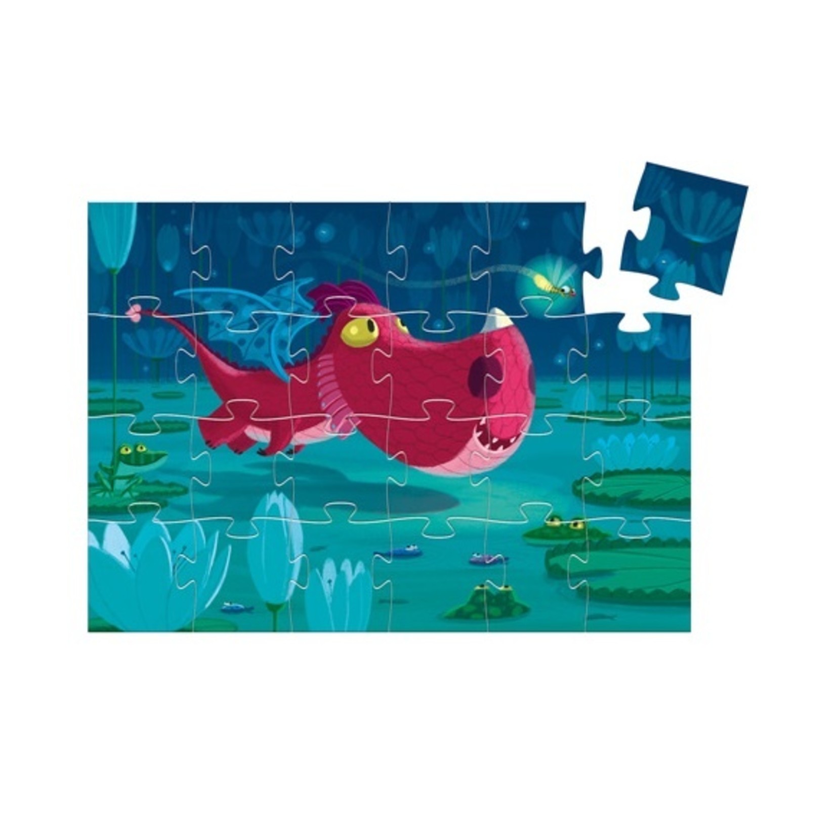 Djeco PZ24 - Puzzle silhouette - Edmond le dragon