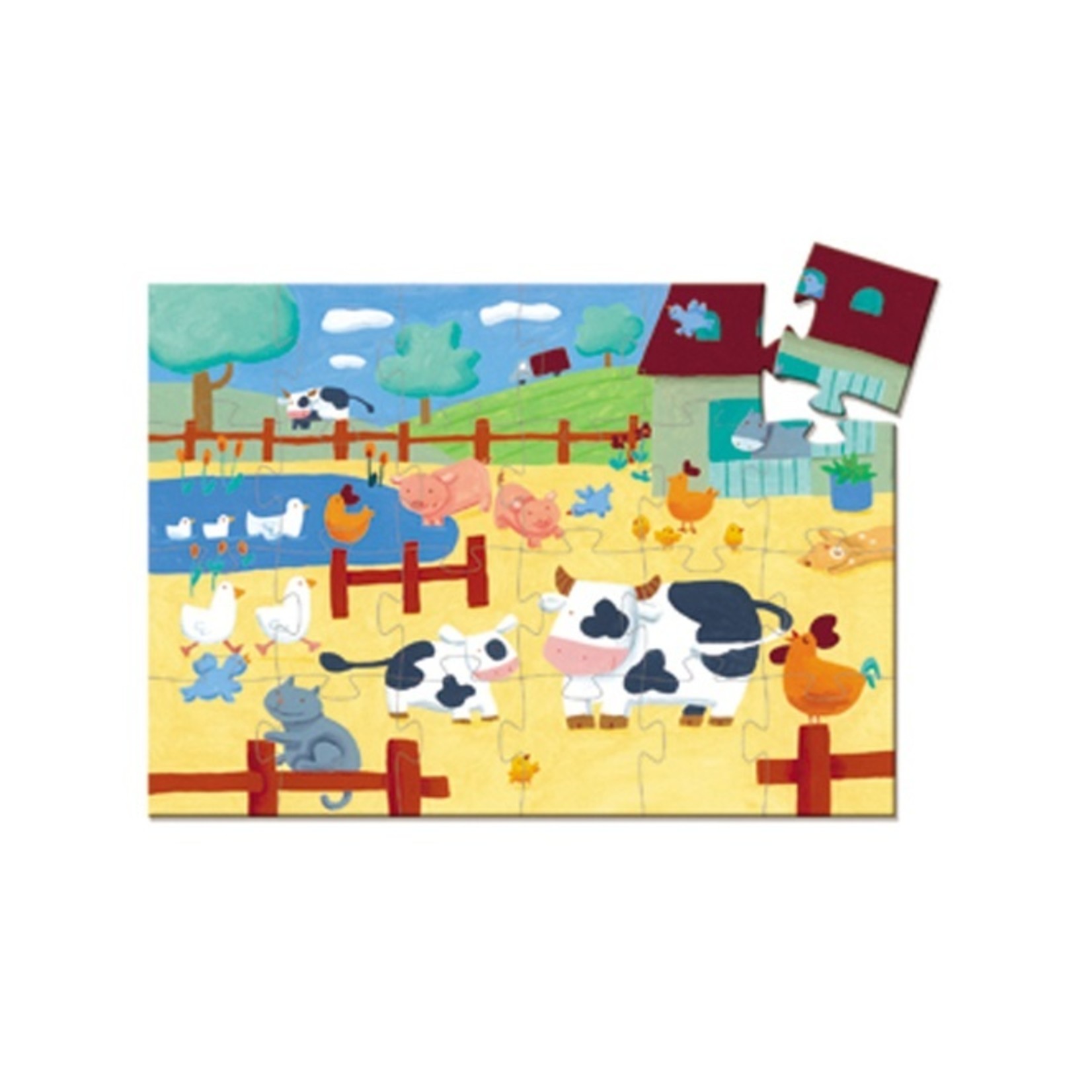 Djeco PZ24 - Puzzle silhouette - Vache