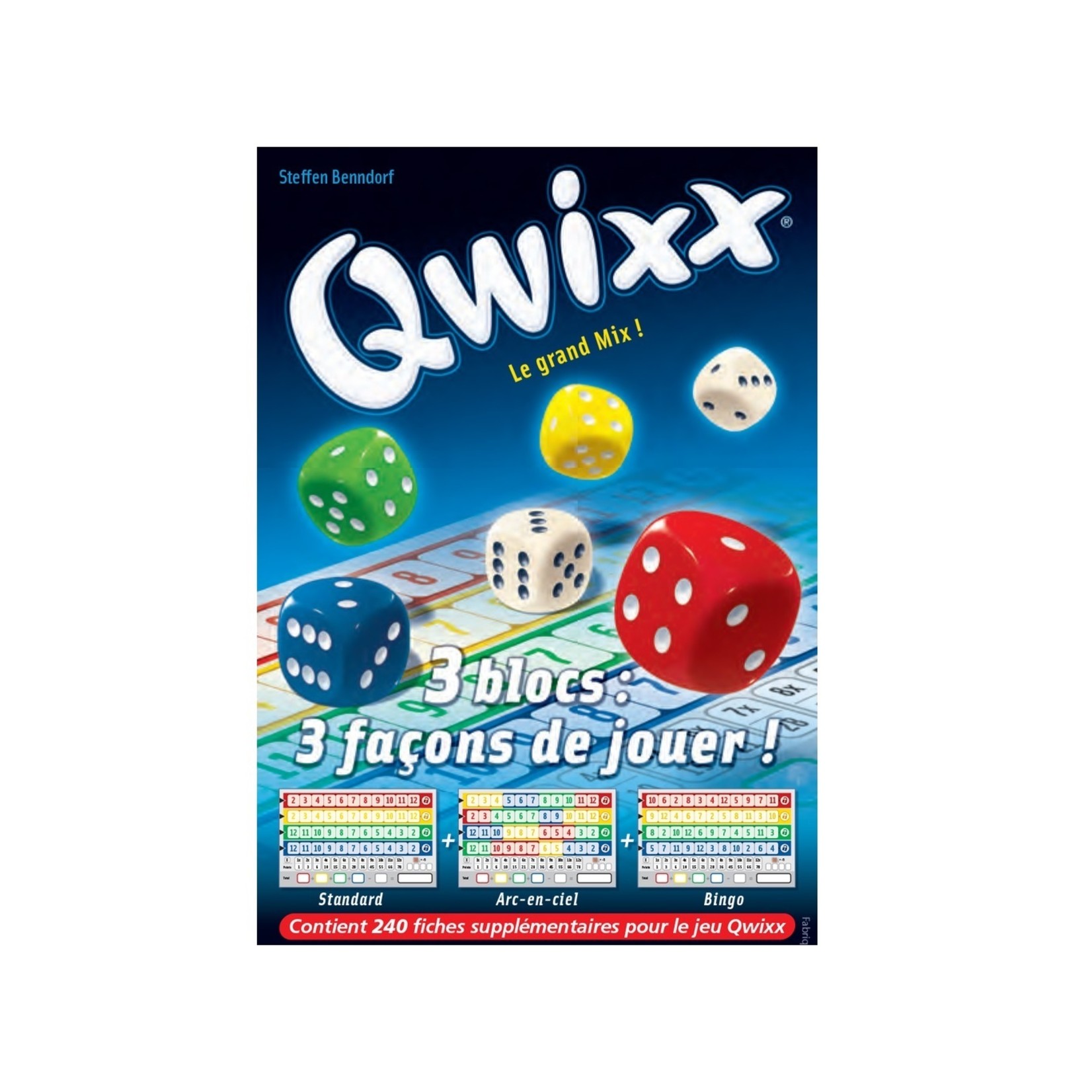 Gigamic Qwixx Recharge - Le grand mix (240 fiches)