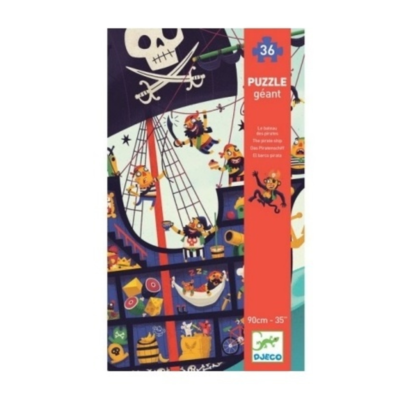 Djeco PZ36 - Puzzle géant - Bateau de pirate