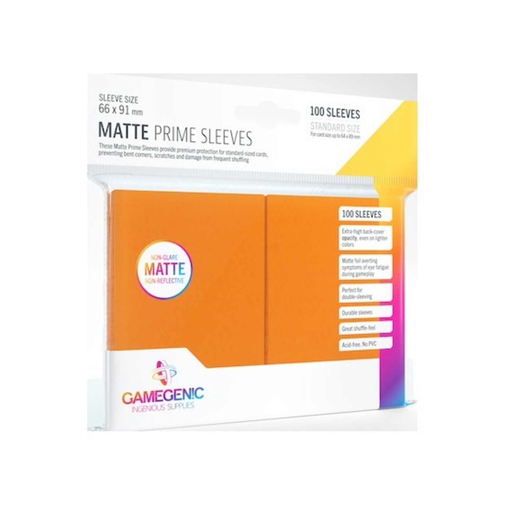 Gamegen!c Sleeves - Gamegenic Matte Prime Sleeves: Orange (100)