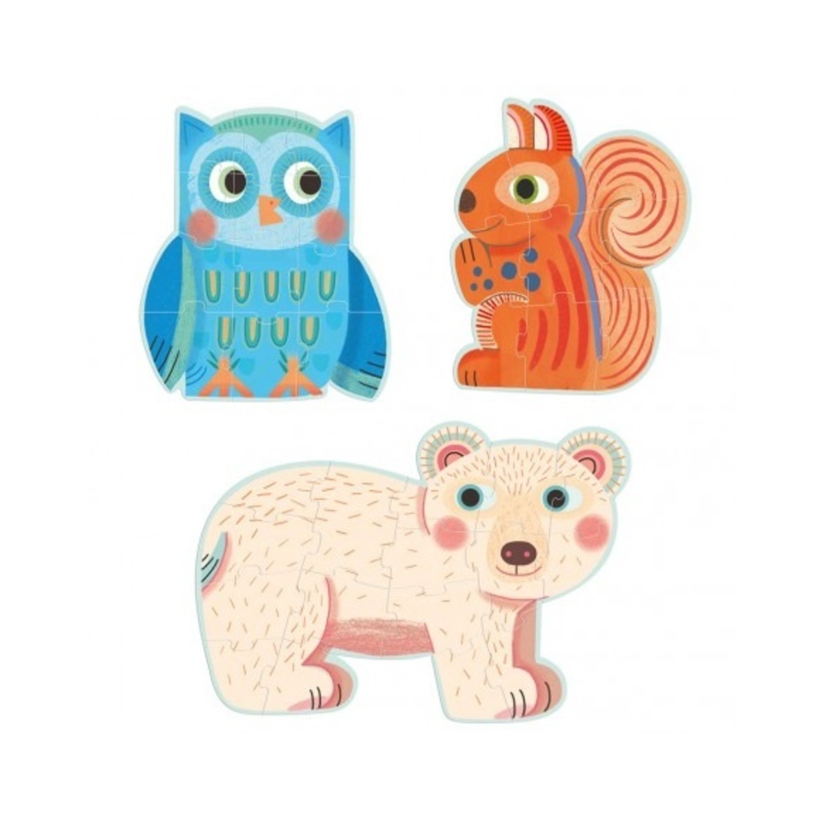 Djeco Primo puzzle - Dans la forêt - 9,12,16 pcs