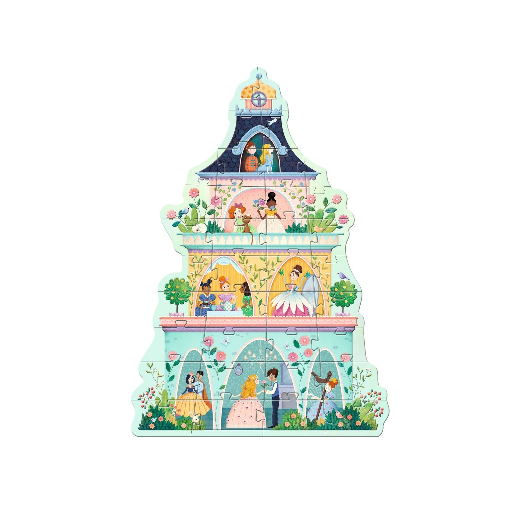 Djeco PZ36 - Puzzle géant - La tour des princesses