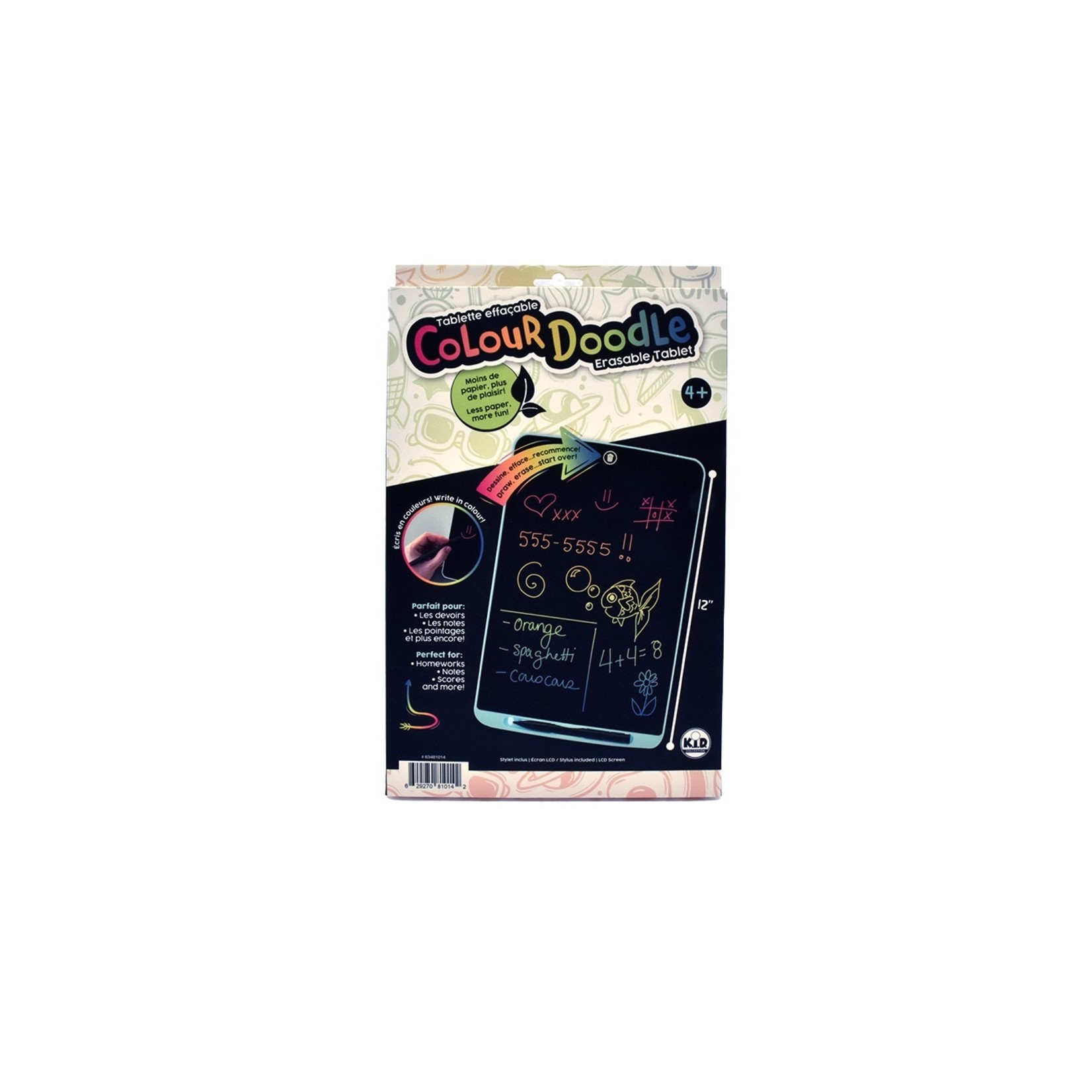 Kid Tablette effaçable Colour Doodle 12''