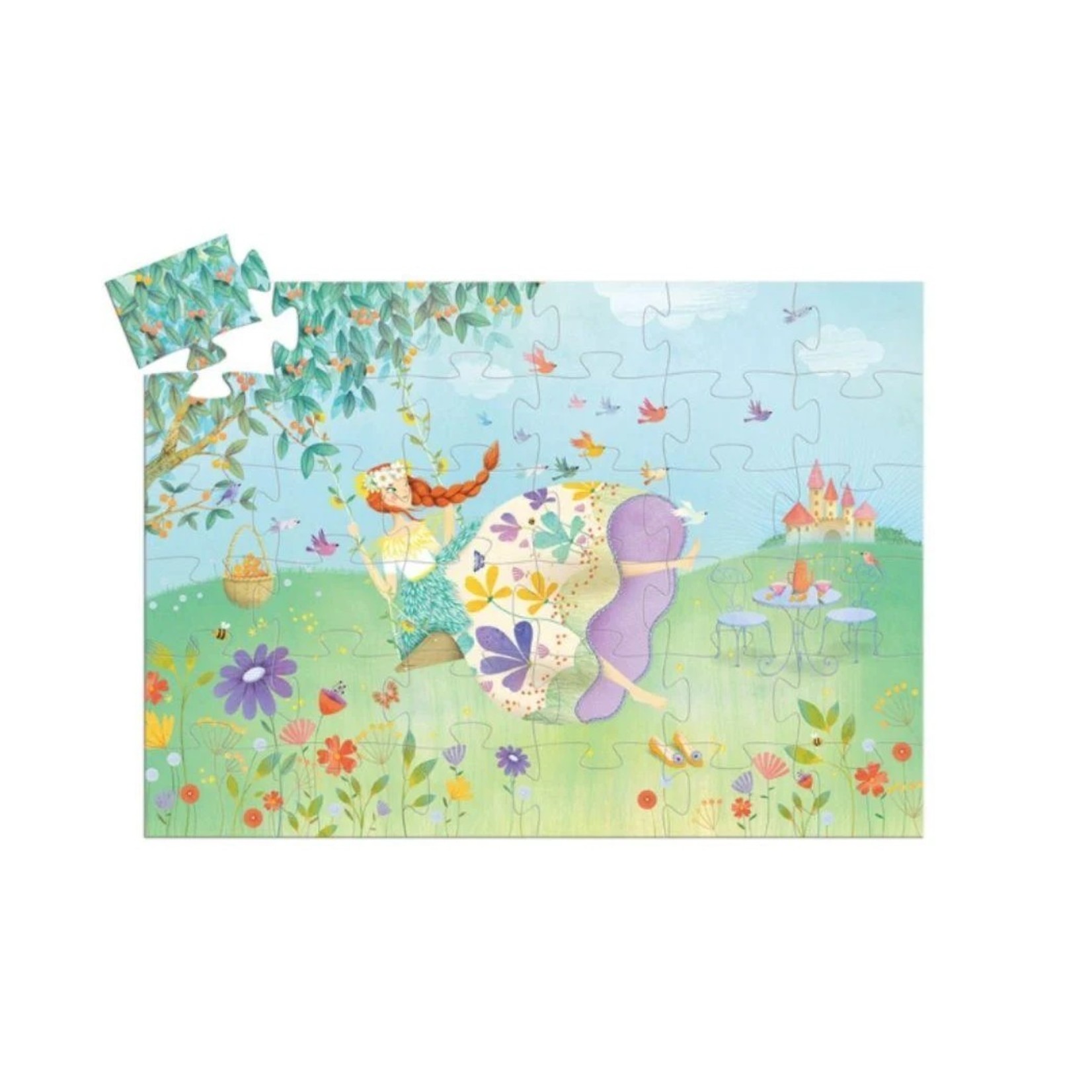 Djeco PZ36 - Puzzle silhouette - Princesse du printemps