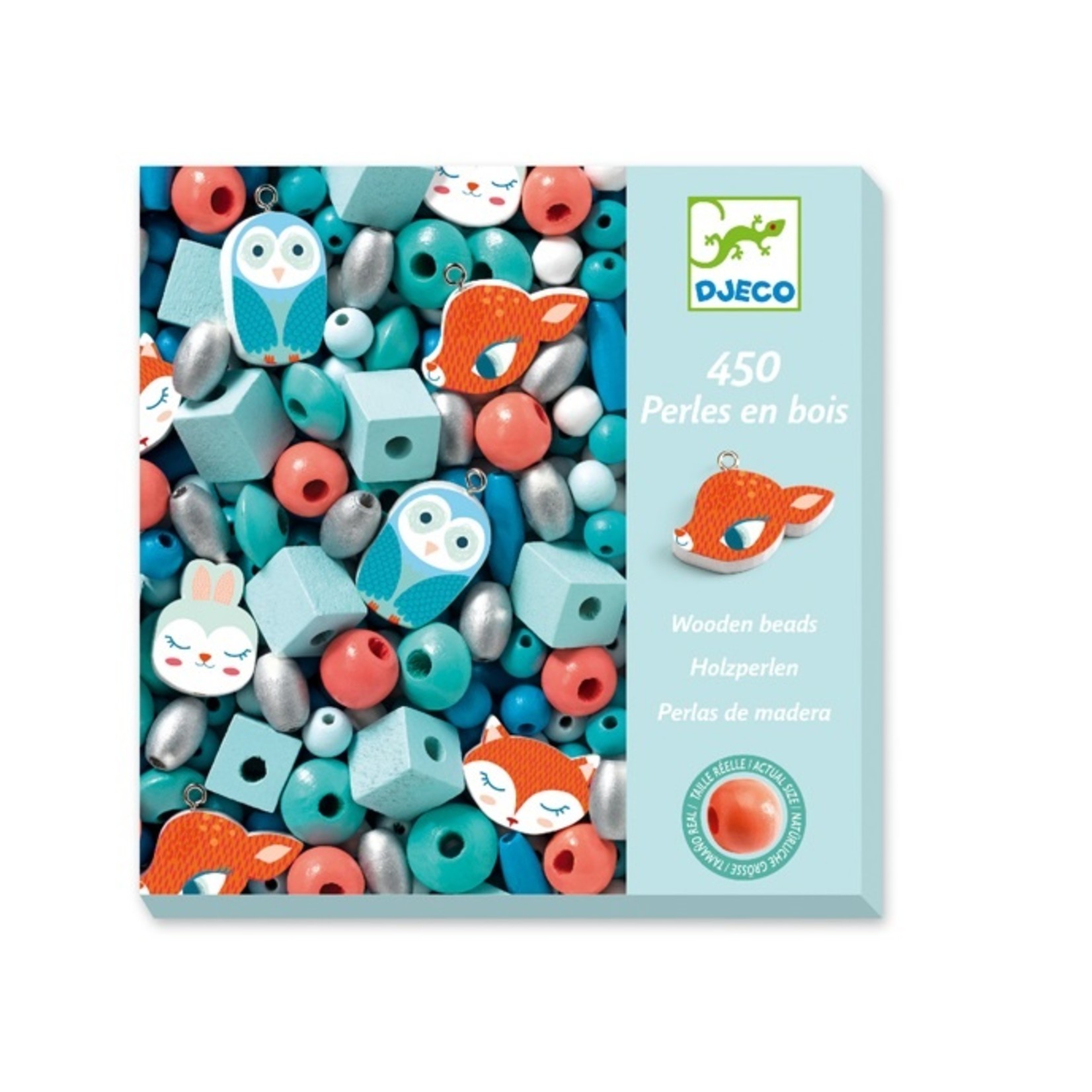 Djeco Perles en bois - Petits animaux