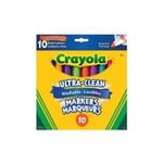 Crayola Ensemble de crayon lavables - 10 couleurs - Trait large