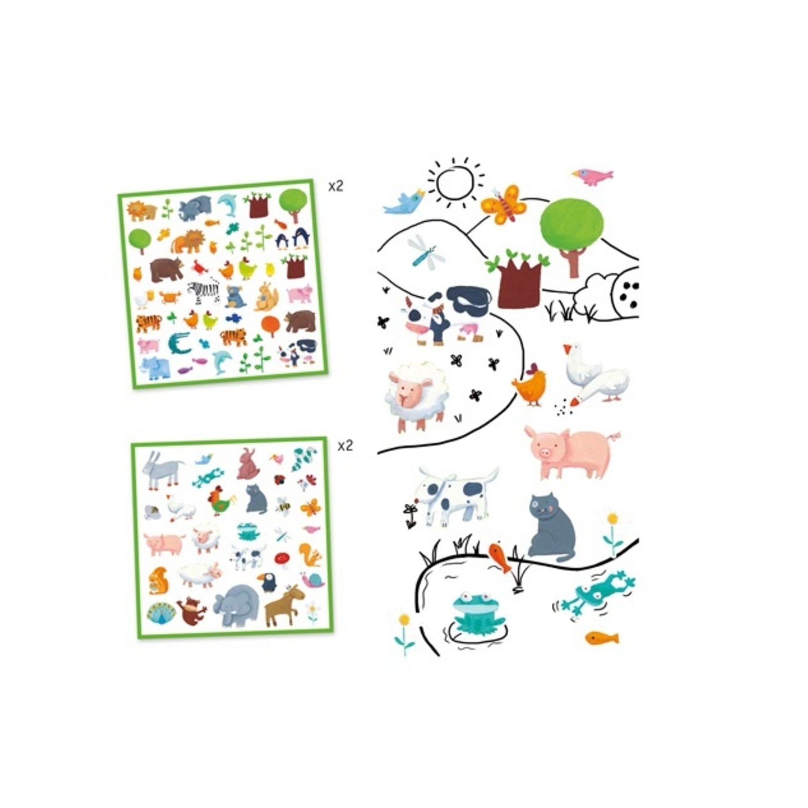 Djeco Autocollants - Animaux