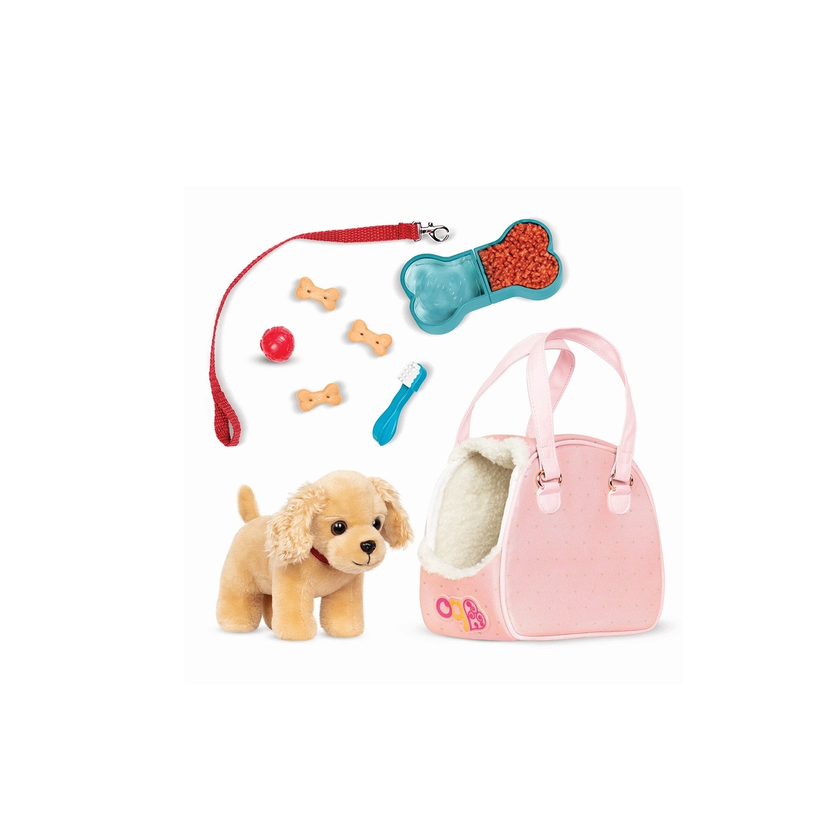 Our Generation Chiot en peluche Épagneul et accessoires - 15cm