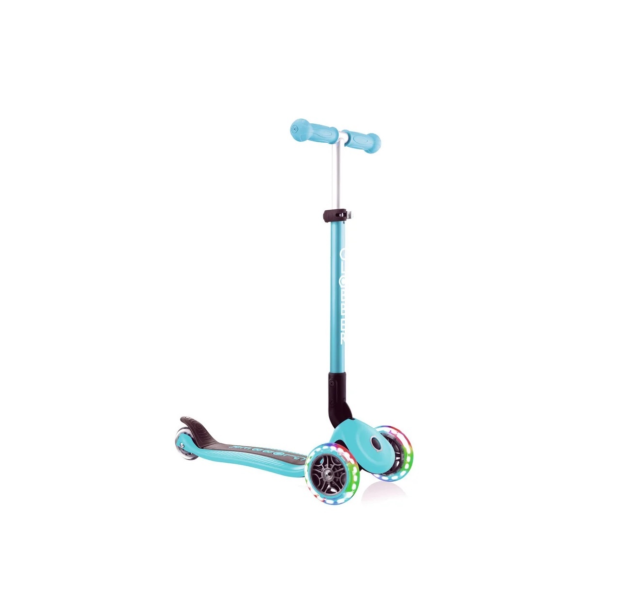 Trottinette pliable Primo avec lumières Led - Bleue ciel - L