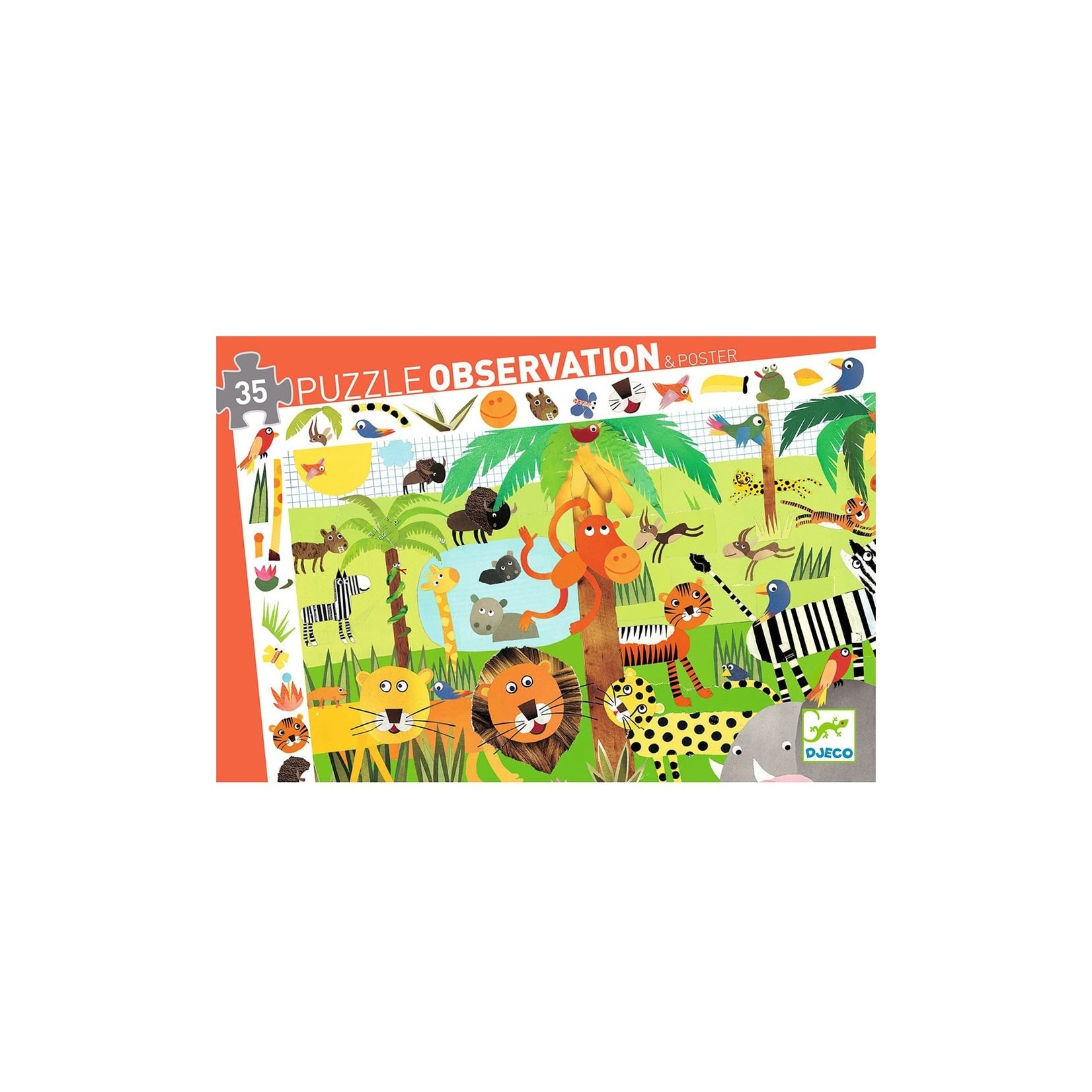 Djeco PZ35 - Puzzle observation - Jungle