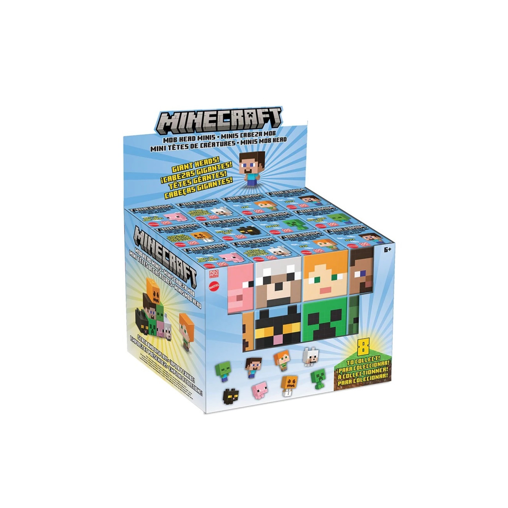 Minecraft-Mini Figurine tête mobil asst - L'armoire à Jeux Inc.