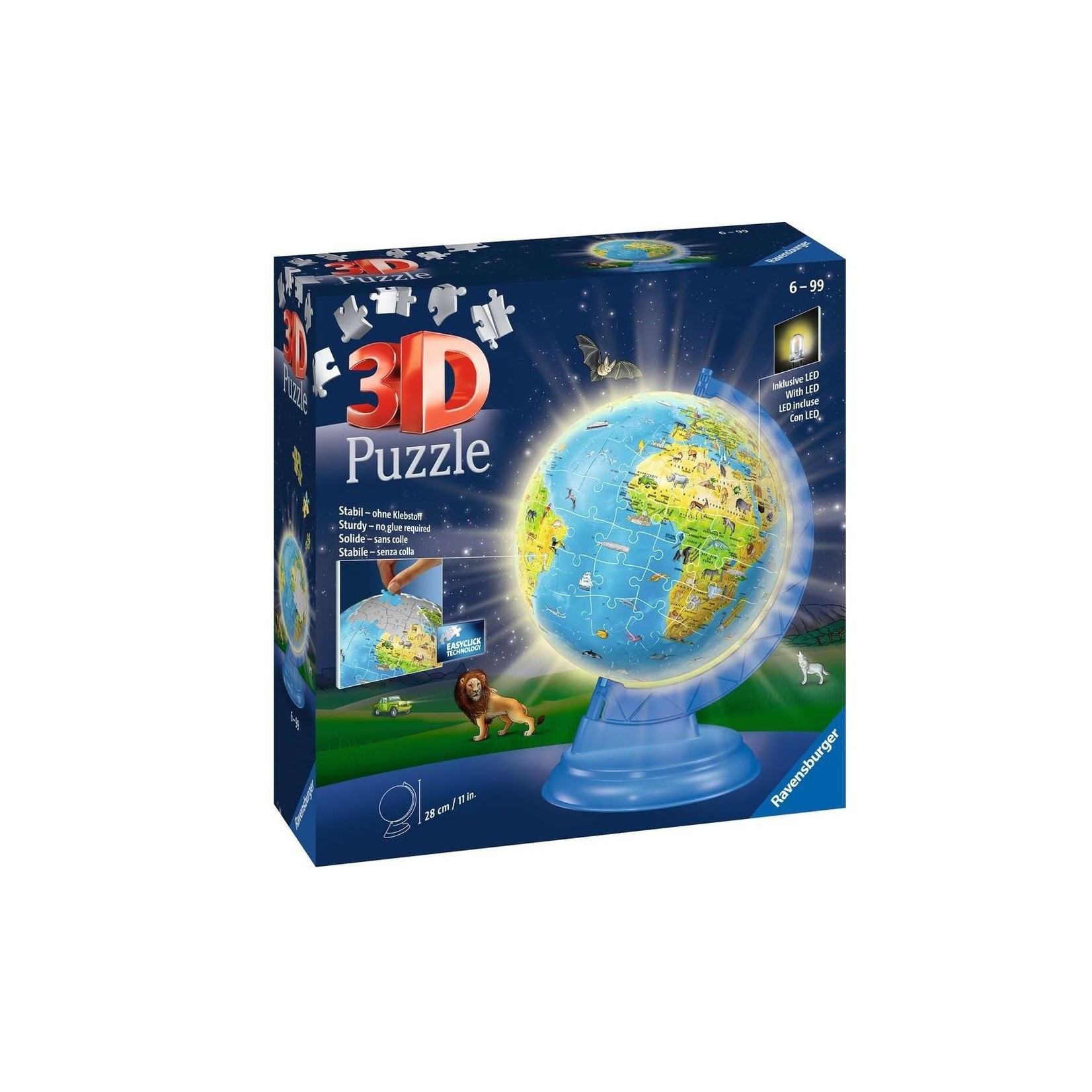Ravensburger PZ3D180 - Globe Illuminé pour enfants