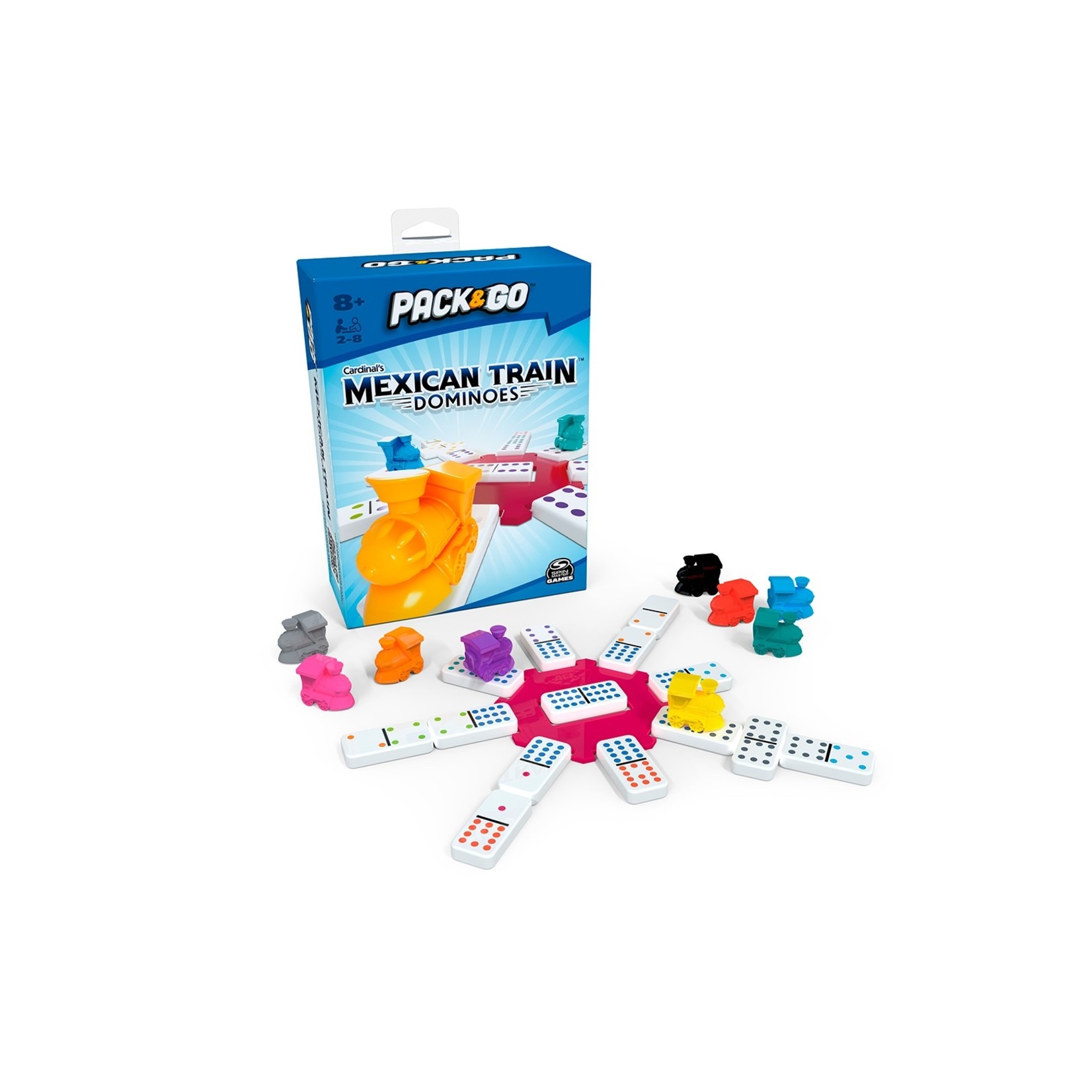 Spin Master Jeu Dominos Train mexicain Double 12 - Voyage (Multilingue)