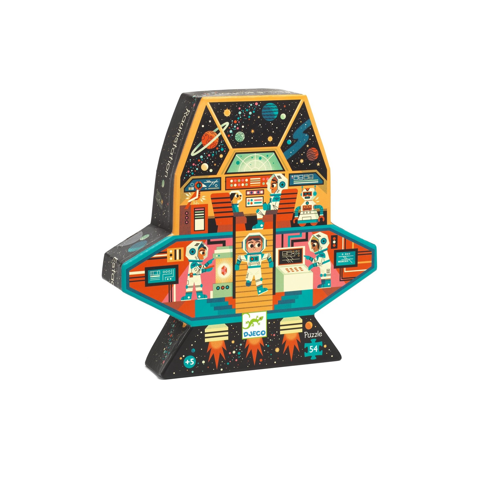 Djeco PZ54 - Puzzle silhouette - Station spatiale