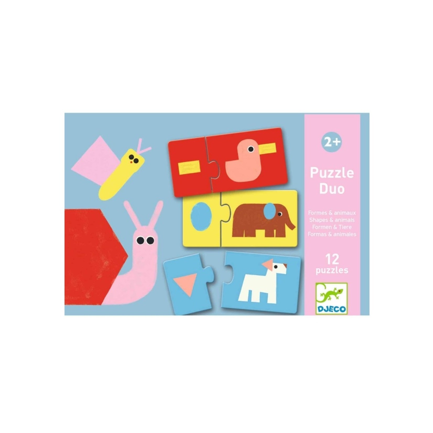 Djeco Puzzle duo - Animaux & Formes