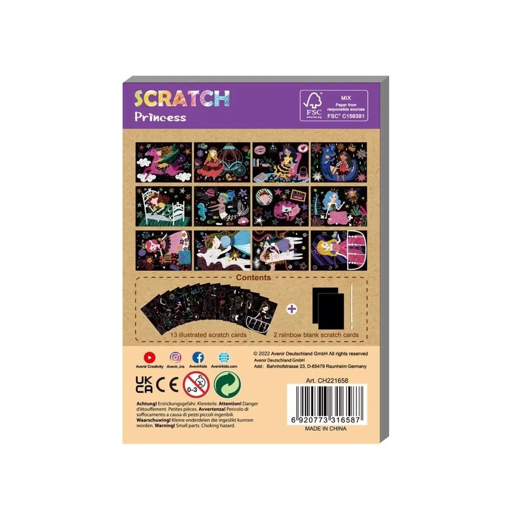 Avenir Mini Scratch Book - Princesses