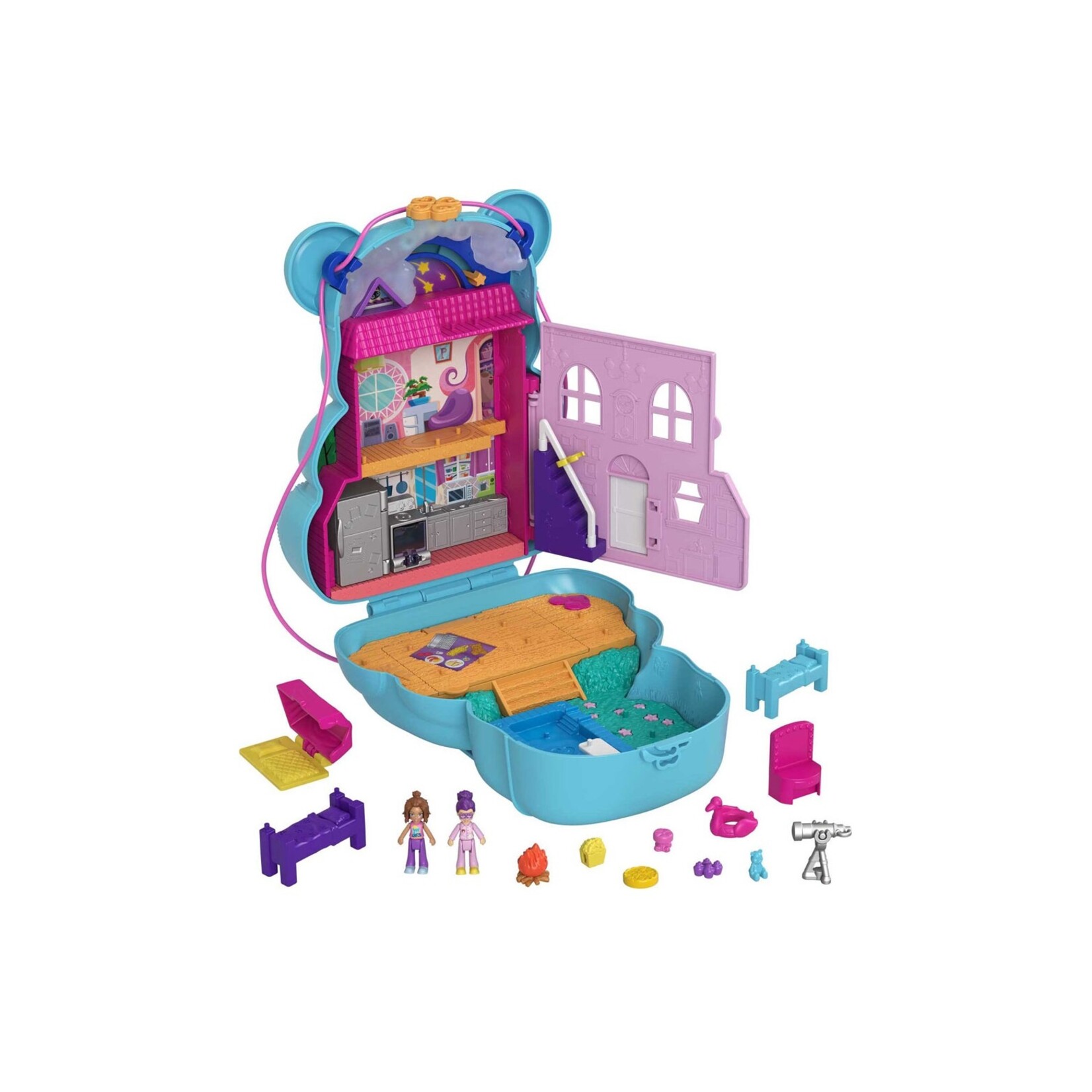Mattel Games Polly Pocket - Ensemble de jeu Sac à main ourson