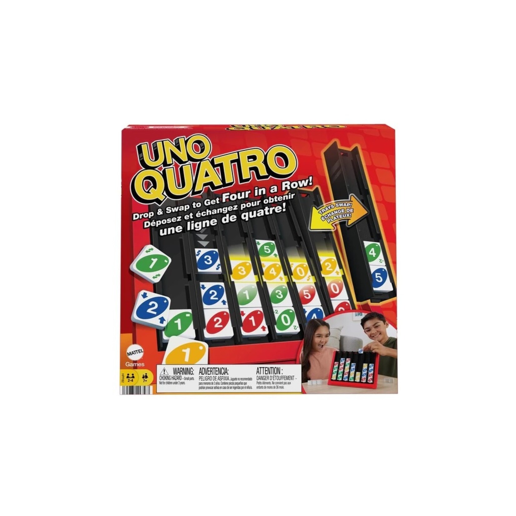 Mattel Games Jeu Uno - Quatro (Multilingue)